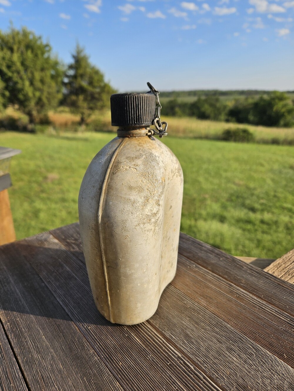 Vintage 1954 US Army Military Aluminum Canteen Korean War Era Plastic Cap GI - Picture 3 of 10